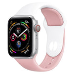 Dây đồng hồ silicone hai màu cho Apple Watch Series 3 & 2 & 1 38mm (Trắng + Đỏ)