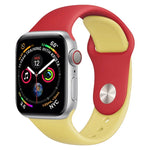Dây đồng hồ silicone hai màu cho Apple Watch Series 3 & 2 & 1 38mm (Trắng + Đỏ)