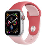 Dây đồng hồ silicone hai màu cho Apple Watch Series 3 & 2 & 1 38mm (Trắng + Đỏ)