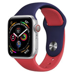 Dây đồng hồ silicone hai màu cho Apple Watch Series 3 & 2 & 1 38mm (Trắng + Đỏ)
