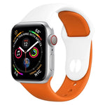 Dây đồng hồ silicone hai màu cho Apple Watch Series 3 & 2 & 1 38mm (Trắng + Đỏ)
