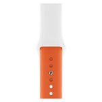 Dây đồng hồ silicone hai màu cho Apple Watch Series 3 & 2 & 1 38mm (Trắng + Đỏ)