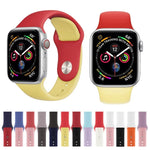 Dây đồng hồ silicone hai màu cho Apple Watch Series 3 & 2 & 1 38mm (Trắng + Đỏ)