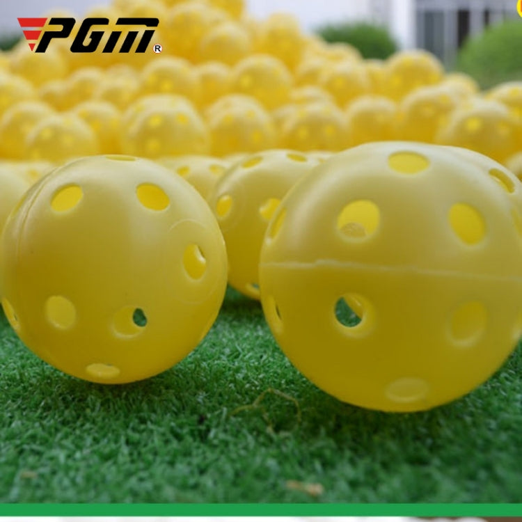 Bộ 10 quả bóng tập golf trong nhà PGM rỗng, 10 quả bóng rỗng màu trắng, 10 quả bóng rỗng màu vàng