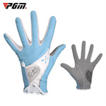 Một đôi găng tay golf chống trượt da PU PGM cho nữ (Màu: Vàng Kích thước: 21), 18, 19, 21, 17, 20