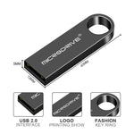 USB kim loại chống nước tốc độ cao MicroDrive 16GB USB 2.0 (màu xám), 16GB