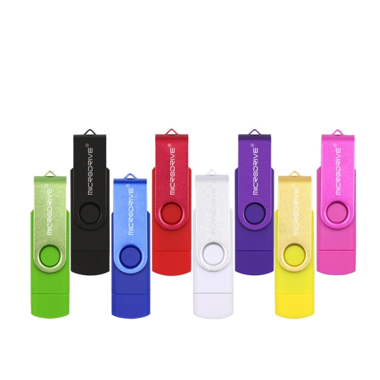 MicroDrive 32GB USB 2.0 Máy tính di động Đa năng Quay OTG Kim loại U Disk, 32GB