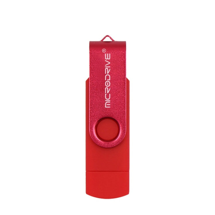 MicroDrive 32GB USB 2.0 Máy tính di động Đa năng Quay OTG Kim loại U Disk, 32GB