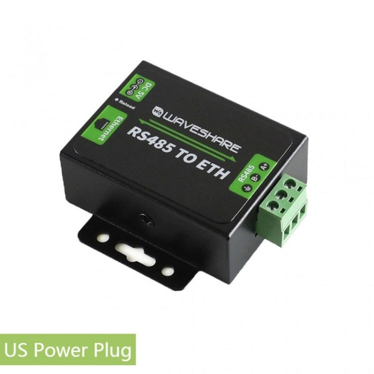 Bộ chuyển đổi Waveshare RS485 sang Ethernet, phích cắm US, RS485