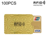 100 chiếc hộp đựng thẻ ngân hàng, thẻ tín dụng chống RFID bằng giấy bạc nhôm, kích thước: 9 x 6.3cm