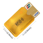 100 chiếc hộp đựng thẻ ngân hàng, thẻ tín dụng chống RFID bằng giấy bạc nhôm, kích thước: 9 x 6.3cm