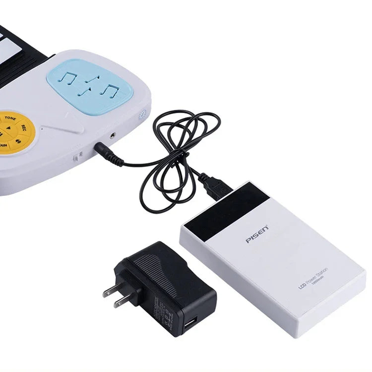 Đàn piano điện tử silicone cuộn tay 49 phím cho trẻ em, nhiều màu