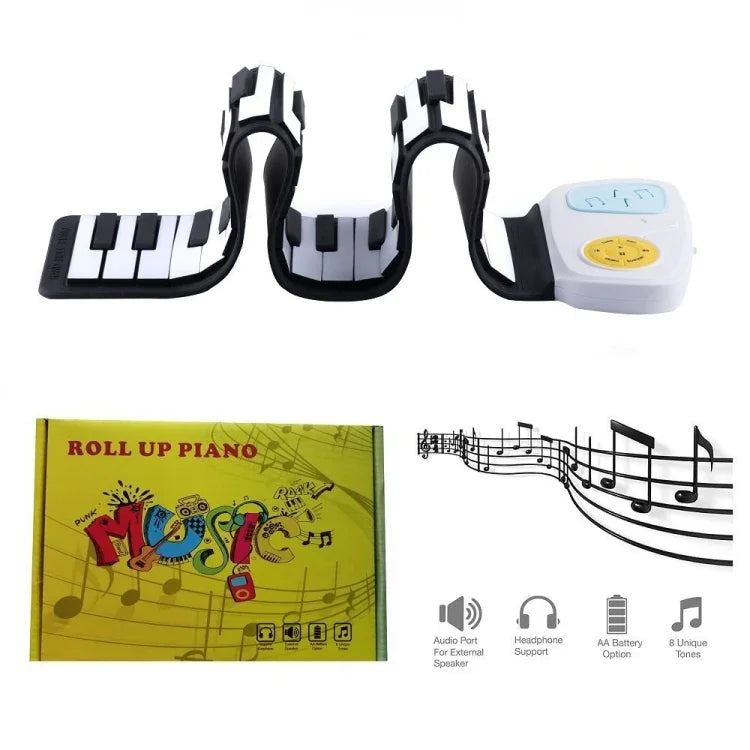 Đàn piano điện tử silicone cuộn tay 49 phím cho trẻ em, nhiều màu