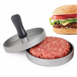 Khuôn làm bánh hamburger bằng hợp kim nhôm đạt chuẩn thực phẩm, phủ chống dính, dùng cho bếp áp suất, kèm 40 tờ giấy silicone hai mặt, tay cầm màu đen 1 cái