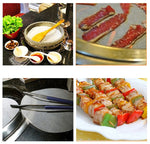 Khuôn làm bánh hamburger bằng hợp kim nhôm đạt chuẩn thực phẩm, phủ chống dính, dùng cho bếp áp suất, kèm 40 tờ giấy silicone hai mặt, tay cầm màu đen 1 cái