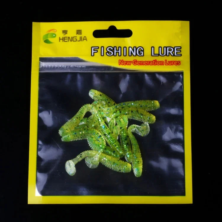 Bộ 10 con mồi mềm jigging wobbler 5cm/0,6g HENGJIA SO041, mồi silicone câu cá