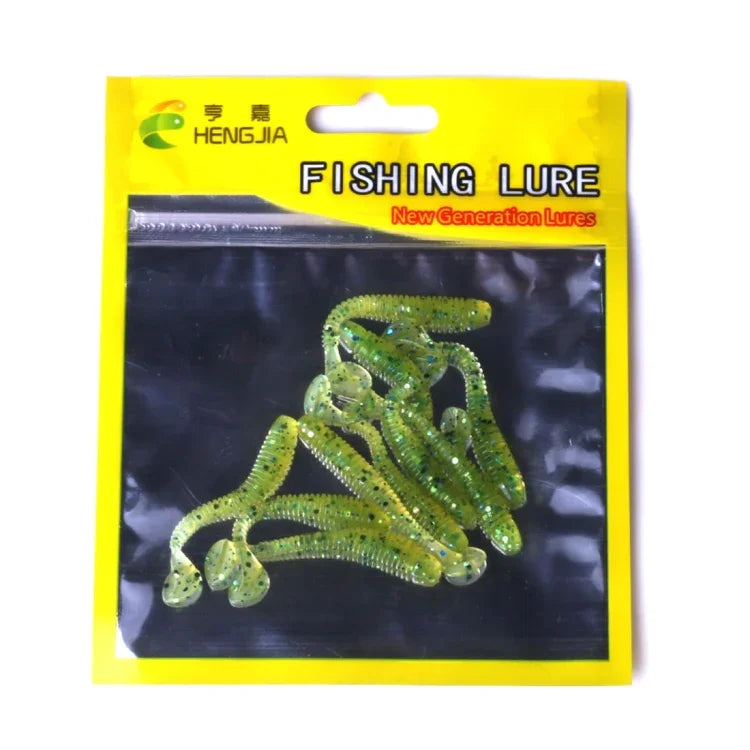 Bộ 10 con mồi mềm jigging wobbler 5cm/0,6g HENGJIA SO041, mồi silicone câu cá