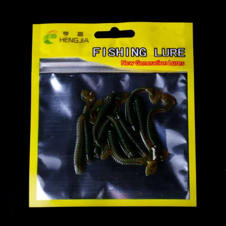 Bộ 10 con mồi mềm jigging wobbler 5cm/0,6g HENGJIA SO041, mồi silicone câu cá