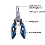 Kềm câu cá đa năng HENGJIA QT013 bằng thép không gỉ, kéo cắt dây, dụng cụ tháo móc, dụng cụ câu cá HENGJIA QT013