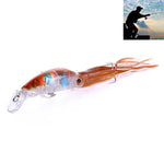 Mồi câu cá cứng hình bạch tuộc lớn HENGJIA JIZ002 10cm/16.6g, mồi câu xa, phù hợp câu biển và nước ngọt, JIZ002 A đến JIZ002 H