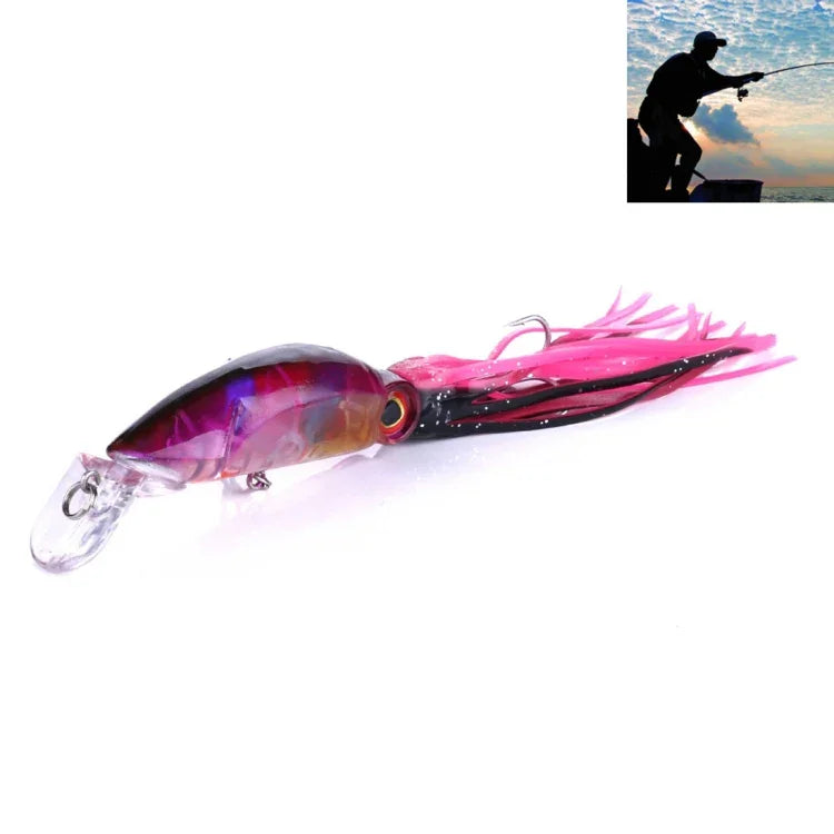 Mồi câu cá cứng hình bạch tuộc lớn HENGJIA JIZ002 10cm/16.6g, mồi câu xa, phù hợp câu biển và nước ngọt, JIZ002 A đến JIZ002 H