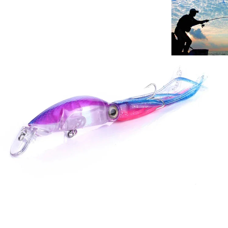 Mồi câu cá cứng hình bạch tuộc lớn HENGJIA JIZ002 10cm/16.6g, mồi câu xa, phù hợp câu biển và nước ngọt, JIZ002 A đến JIZ002 H