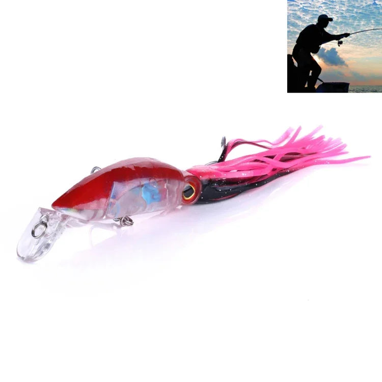 Mồi câu cá cứng hình bạch tuộc lớn HENGJIA JIZ002 10cm/16.6g, mồi câu xa, phù hợp câu biển và nước ngọt, JIZ002 A đến JIZ002 H