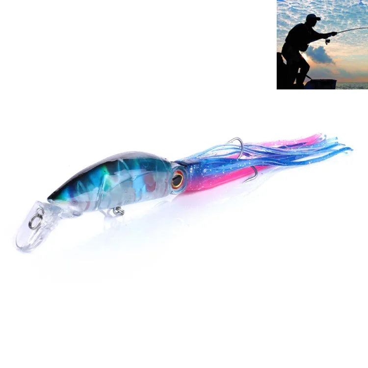 Mồi câu cá cứng hình bạch tuộc lớn HENGJIA JIZ002 10cm/16.6g, mồi câu xa, phù hợp câu biển và nước ngọt, JIZ002 A đến JIZ002 H