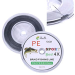 Dây câu PE HENGJIA FLP41G 100m màu xám, dòng 4, dây câu dệt chắc