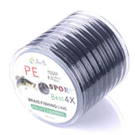 Dây câu PE HENGJIA FLP41G 100m màu xám, dòng 4, dây câu dệt chắc