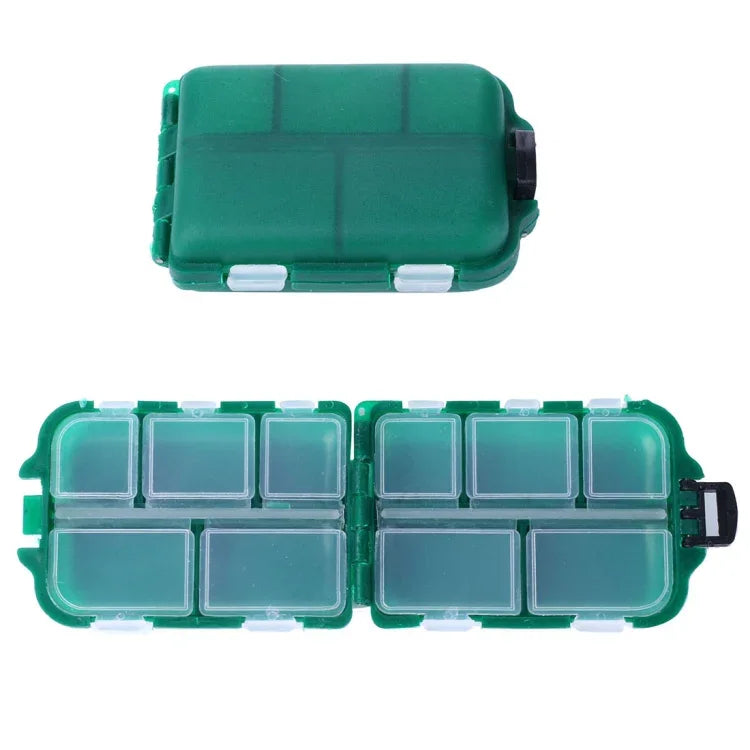 Hộp đựng dụng cụ câu cá HENGJIA qt061-1, hộp câu cá có 10 ngăn, qt061-1