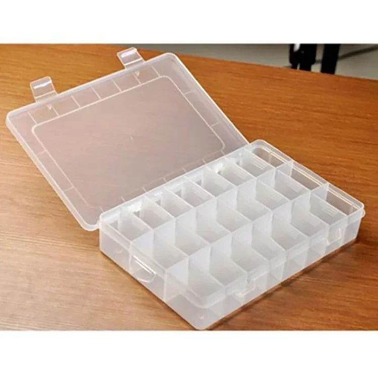 Hộp đựng dụng cụ câu cá đa năng chống nước 24 ngăn HENGJIA qt022, hộp đựng dụng cụ câu cá trong suốt