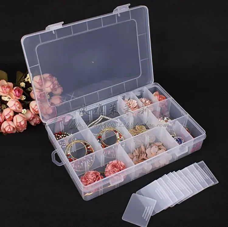 Hộp đựng dụng cụ câu cá đa năng chống nước 24 ngăn HENGJIA qt022, hộp đựng dụng cụ câu cá trong suốt