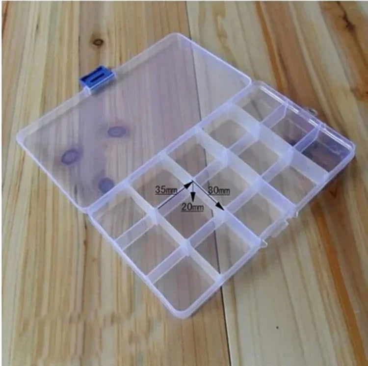 HENGJIA qt020 Hộp đựng dụng cụ câu cá đa năng chống nước 15 ngăn, qt020