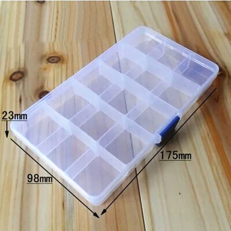 HENGJIA qt020 Hộp đựng dụng cụ câu cá đa năng chống nước 15 ngăn, qt020