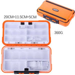 HENGJIA qt020 Hộp đựng dụng cụ câu cá đa năng chống nước, hộp móc câu và mồi câu, kích thước lớn: 20 x 11.5 x 5cm, 20 x 11.5 x 5cm