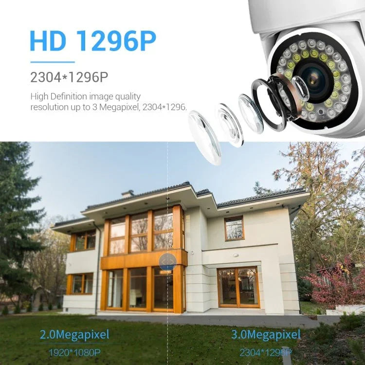 ESCAM PVR007 3MP Smart HD WiFi Camera Support Full Color Night Vision / Motion Detection / Sound Alarm / TF Card - Trustpick