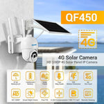 ESCAM QF450 HD 1080P 4G EU Version Solar Powered IP Camera with 16G Memory, Support Two - way Audio & PIR Motion Detection & Night Vision & TF Card - Trustpick
