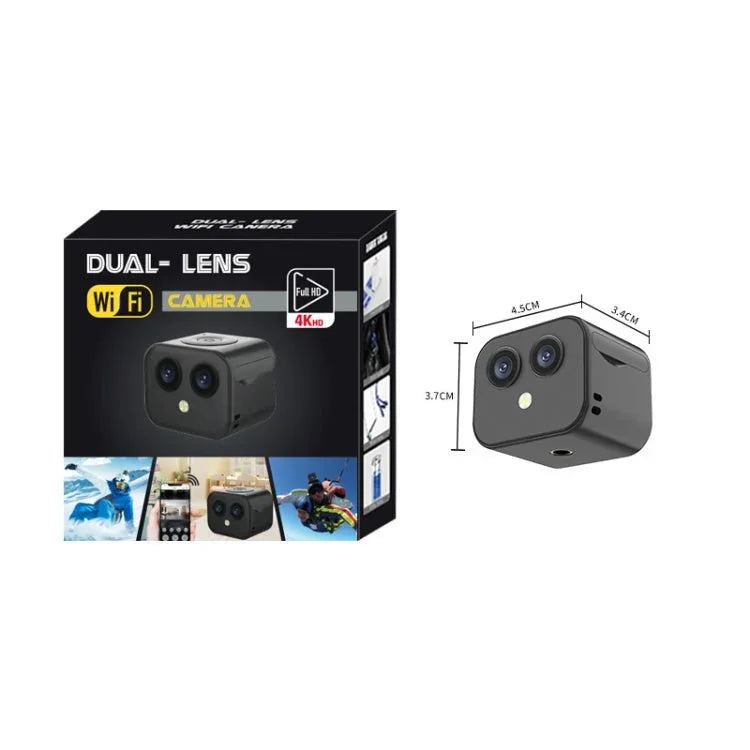 HD 4K Dual Lens Wifi Camera Mobile Phone Wireless Remote Two Way Intercourse Monitoring Camera - Trustpick