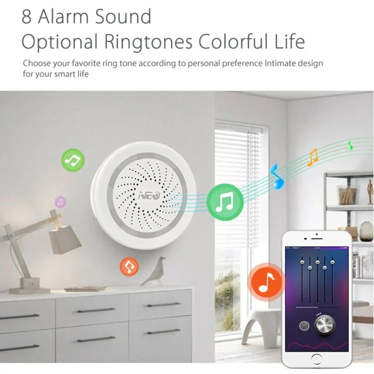NEO NAS - AB02W WiFi USB Siren Alarm Sensor for Home Alarms Security - Trustpick