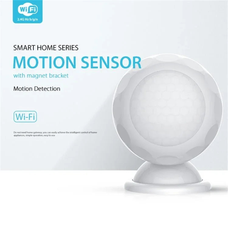 NEO NAS - PD02W Wireless WiFi PIR Detector Motion Sensor, with Magnet Bracket & Support Android / IOS systems & Ultra - bright Red LED - Trustpick