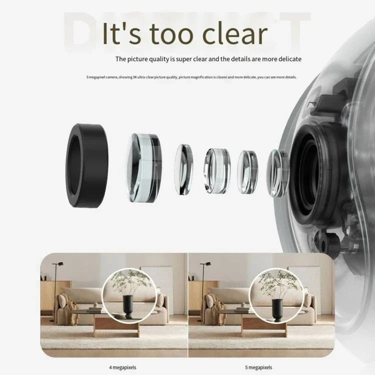 Original Xiaomi Mijia Smart Camera 3 PTZ Version 3K AI Detection Baby Monitor 5MP 360 Degree View Webcam Day & Night Work Infrared Night Vision, With US Plug Adapter - Trustpick