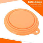 Portable Stretchable Silicon Food Feeder Dish Serving Bowl Water Container for Cat Dog Pet (Random Color Delivery) - Trustpick