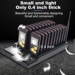 QC100 999 Channel Restaurant Wireless Paging Queuing Calling System with 20 Call Coaster Pagers, US Plug - Trustpick