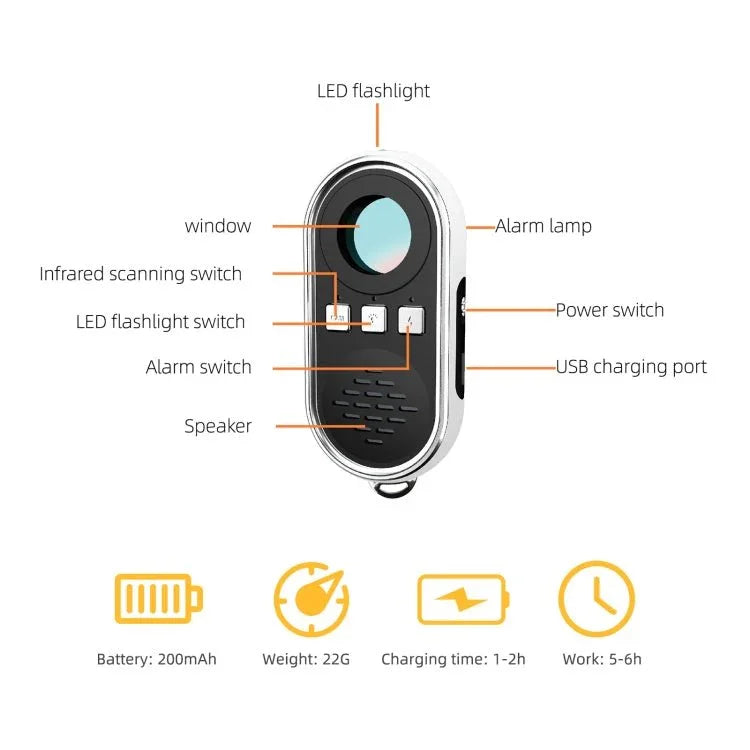 S200 Camera Detector with LED Flashlight - Trustpick