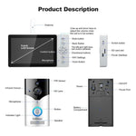 SriHome DH051+DH002 4MP HD Smart WiFi Video PIR Visual Doorbell Set - Trustpick