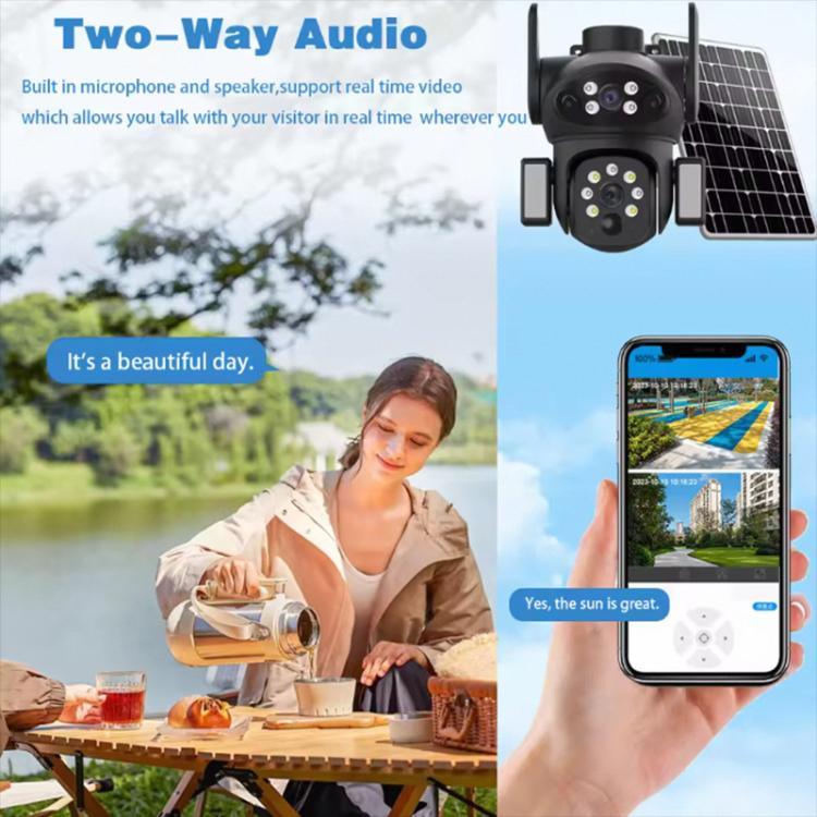 X7 2MP Multi - lens Panoramic Solar Surveillance PTZ Dome Camera - Trustpick