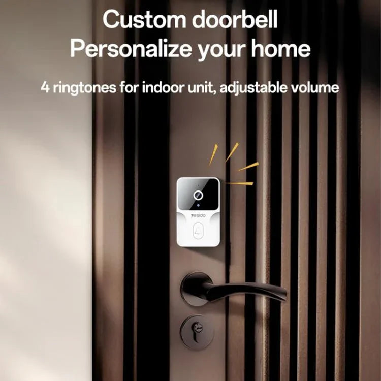 Yesido KM27 4.3 inch TFT Screen 2.4G Wireless Video Intercom Doorbell, Plug: UK Plug - Trustpick